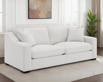 Ashlyn Fabric Upholstered Track Arm Sofa Sand by Coaster Furniture