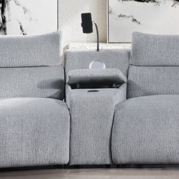 Fullar Light Gary Modular Console with Wireless Charger