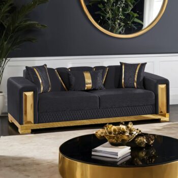 Valdosta Sofa – Glam Black Sofa