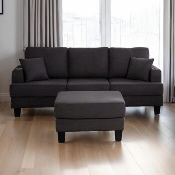 Cinderford Contemporary Dark Gray Sofa by Furniture of America