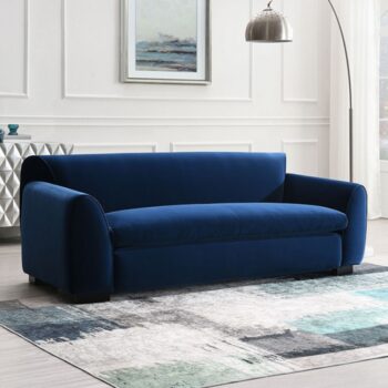 Severo Contemporary Royal Blue Velvet Sofa