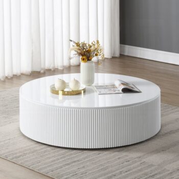 Dyllan White High Gloss Round Coffee Table