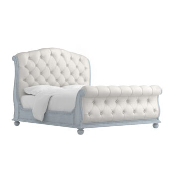 Summer Creek Queen Shoals Tufted Sleigh Bed – Shutter Blue