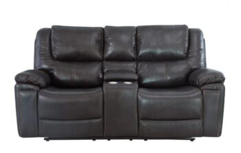 5108 Leather-Aire Manual Reclining Console Loveseat by Gu Furniture
