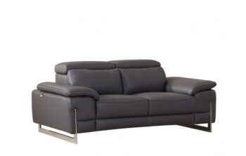 636 DivanItalia Top Grain Italian Leather Loveseat By GU Furniture