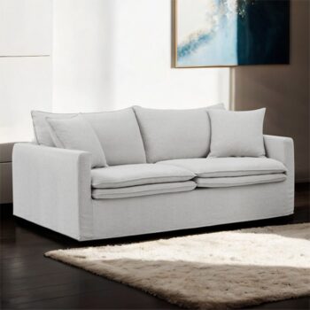 Crayford Light Gray Traditional Linen Sofa FM63010LG-SF by Furniture of America