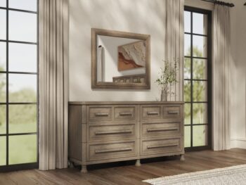 Reforma Modern Rustic Six‑Drawers Dresser & Mirror