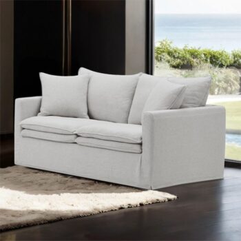 Crayford Loveseat in Light Gray by Furniture of America