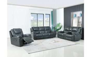 5108 Leather-Aire Manual Reclining Sofa Set By Gu Furniture