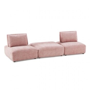 Stavanger 2-Seater with Square Ottoman – FM63001PK-C by Furniture of America