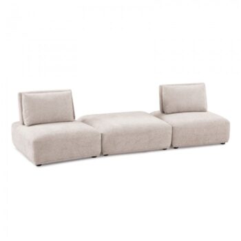 Stavanger 2-Seater with Square Ottoman in Light Brown Boucle FM63001LB-C by Furniture of America