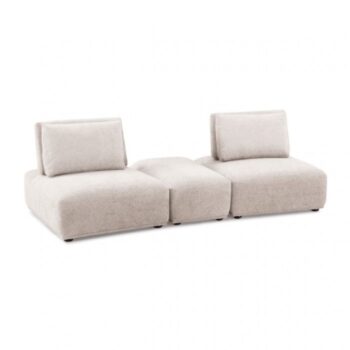 Stavanger 2-Seater with Rectangular Ottoman in Light Brown Boucle – FM63001LB-E by Furniture of America