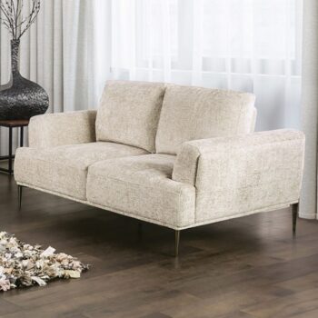 Gladbach Loveseat in Light Brown Chenille – FM63007LB-LV by Furniture of America
