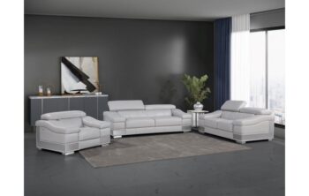 415 DivanItalia Top Grain Italian Leather Sofa Set By Gu Furniture
