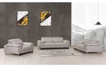 636 DivanItalia Top Grain Italian Leather Sofa Set By Gu Furniture