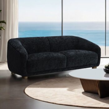 Kolvere Loveseat in Black Chenille – FM61006BK-LV by Furniture of America