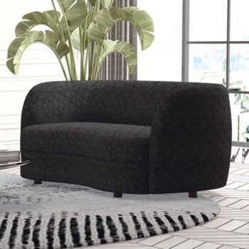 Versoix Loveseat in Black Boucle – FM61003BK-LV by Furniture of America