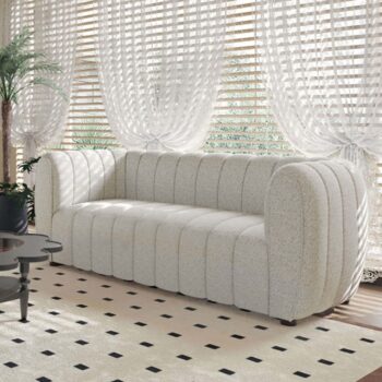 Aversa Loveseat in Off-White Boucle – FM61002WH-LV by Furniture of America