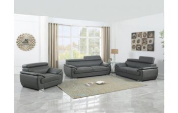 4571 Genuine Leather Sofa Set By Gu Furniture