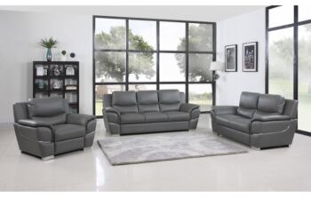 4572 Genuine Leather Sofa Set By Gu Furniture