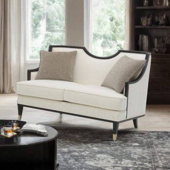 La Salle Loveseat in White Chenille – FM67005WH-LV by Furniture of America