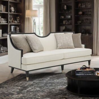 La Salle Sofa in White Chenille – FM67005WH-SF by Furniture of America