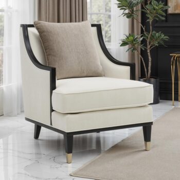 La Salle Chair in White Chenille – FM67005WH-CH by Furniture of America