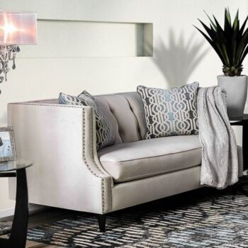 Tegan Loveseat in Beige & Light Blue – SM2217-LV by Furniture of America