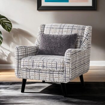 Turnham White & Black Transitional Accent Chair – FM61112WH-CH-PT