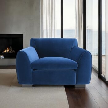 Severo Contemporary Royal Blue Velvet Chair – FM61005BL-CH