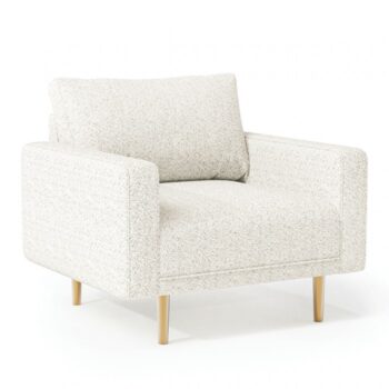 Elverum Contemporary Off-White Boucle Accent Chair – FM61000WH-CH