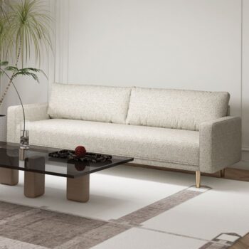 Elverum Contemporary Off-White Boucle Sofa – FM61000WH-SF
