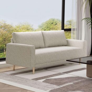 Elverum Contemporary Off-White Boucle Loveseat – FM61000WH-LV
