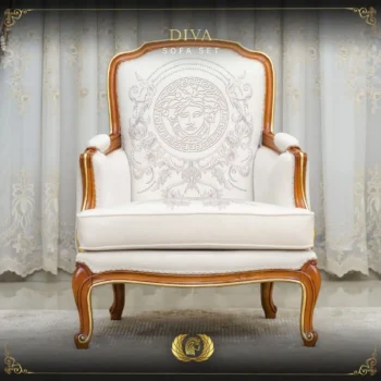 Handmade Brown Gold Diva Chair